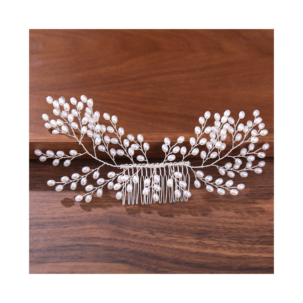 Crystal Pearl Rhinestone Wedding Hair Combs Hair Accessories For Women Bride Hair Ornaments Jewelry Bridal Headpiece Hair Comb-image-OPC-PBRFKNK-NEW