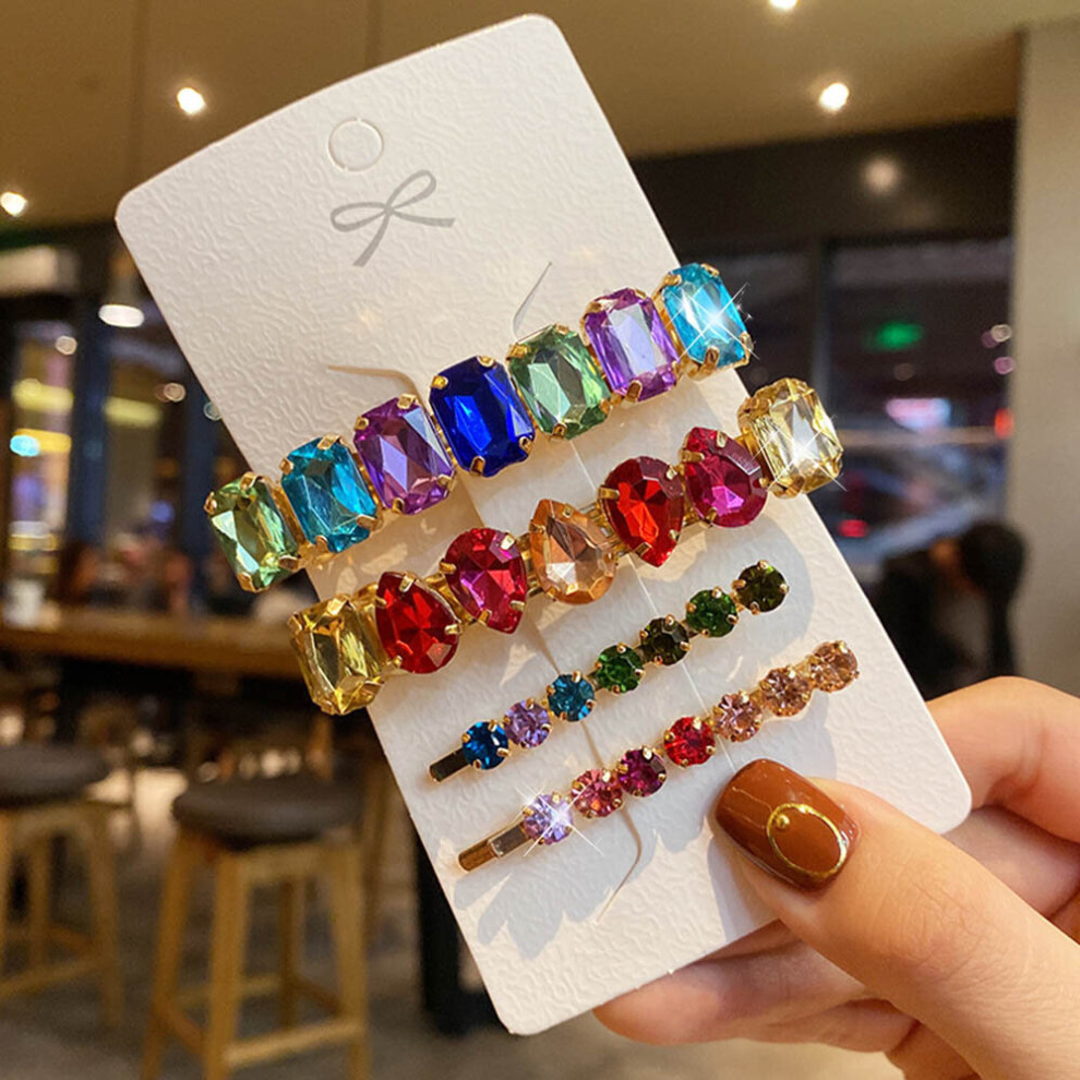 Crystal Hair Clips For Women Pearl Hairpins Rhinestones Barrettes Sets Geometric Hair Jewelry Accessories-image-OPC-PBRFM6M-NEW