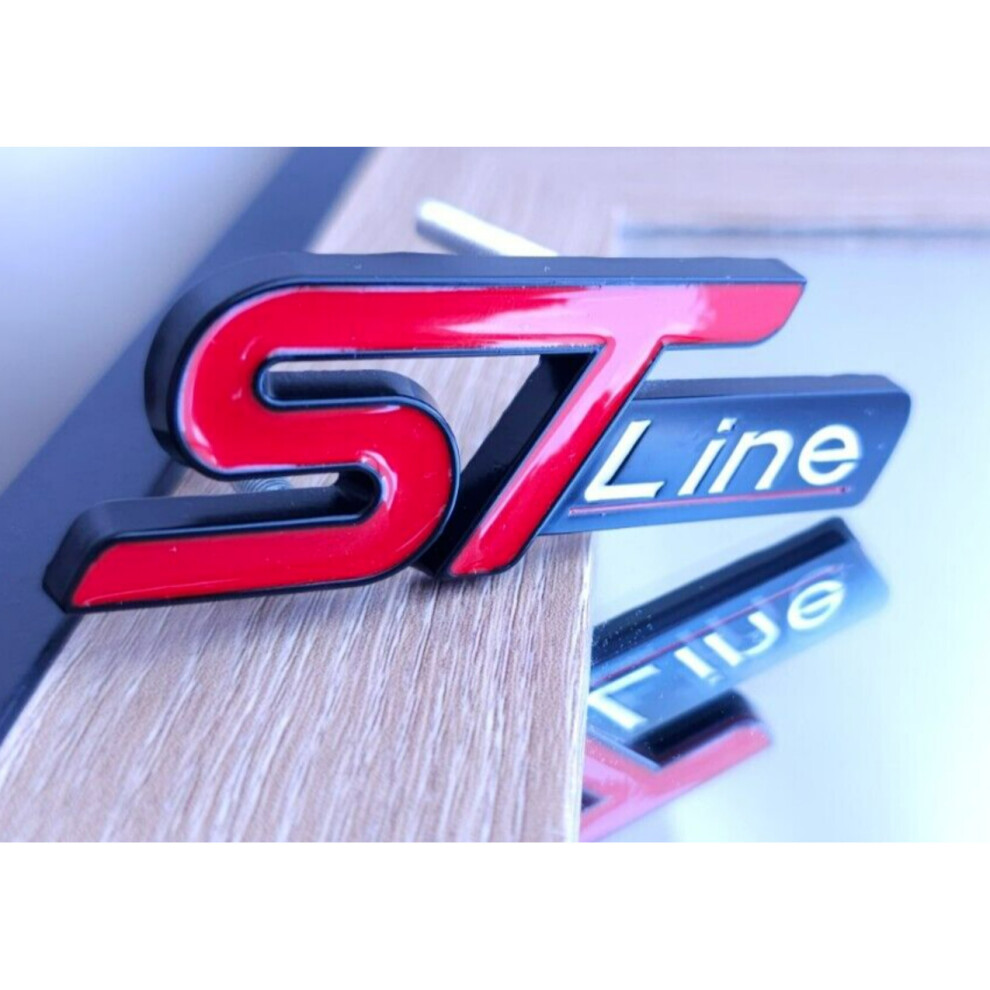 Stline Grille Badge For Ford Focus Fiesta Puma Kuga Ecosport Red/Black 5701510935428