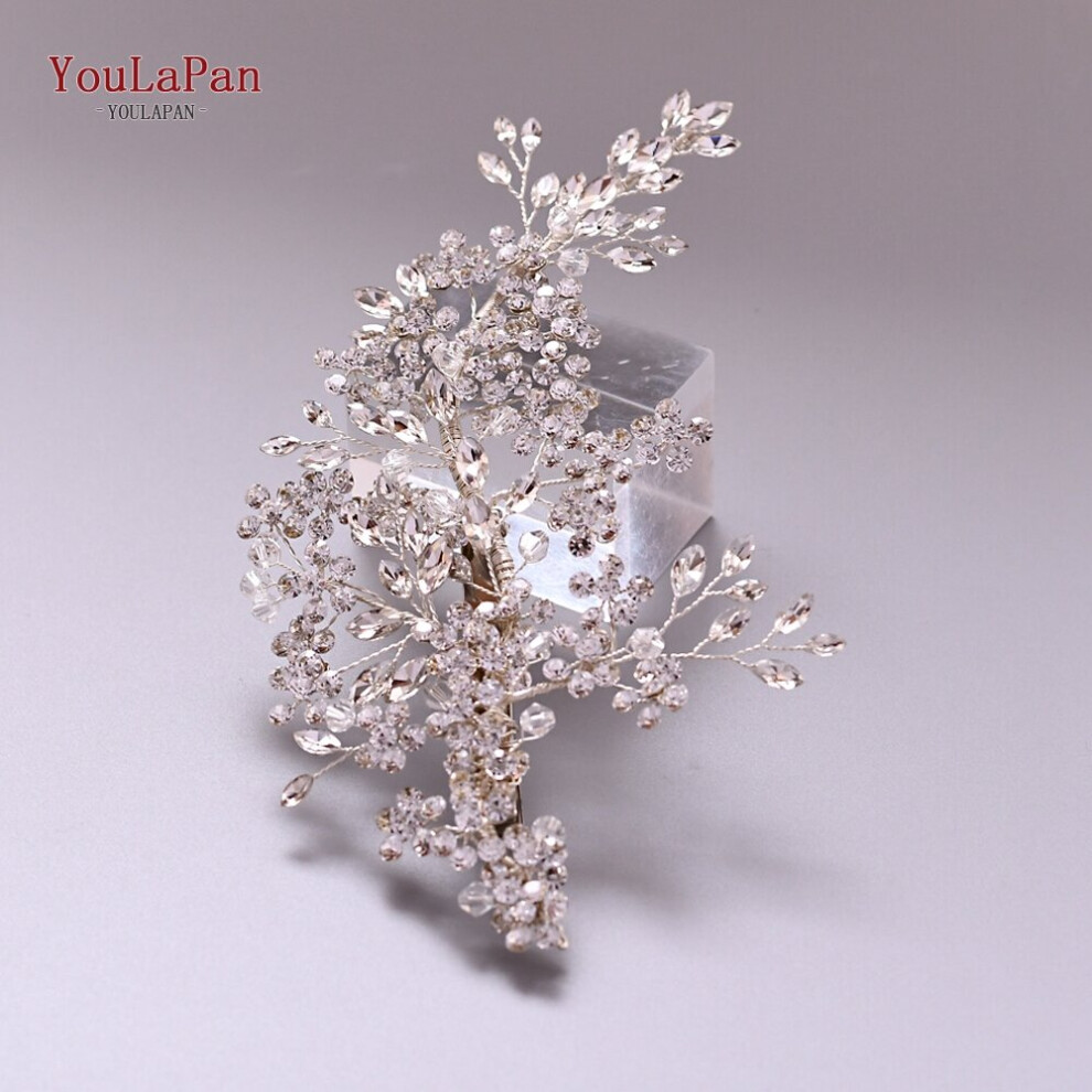 HP253 Crystal Bridal Headpiece Floral Wedding Hair Vine Clip Party Prom Hair Jewelry Brides Hair Accessories-image-OPC-PBRFMPJ-NEW
