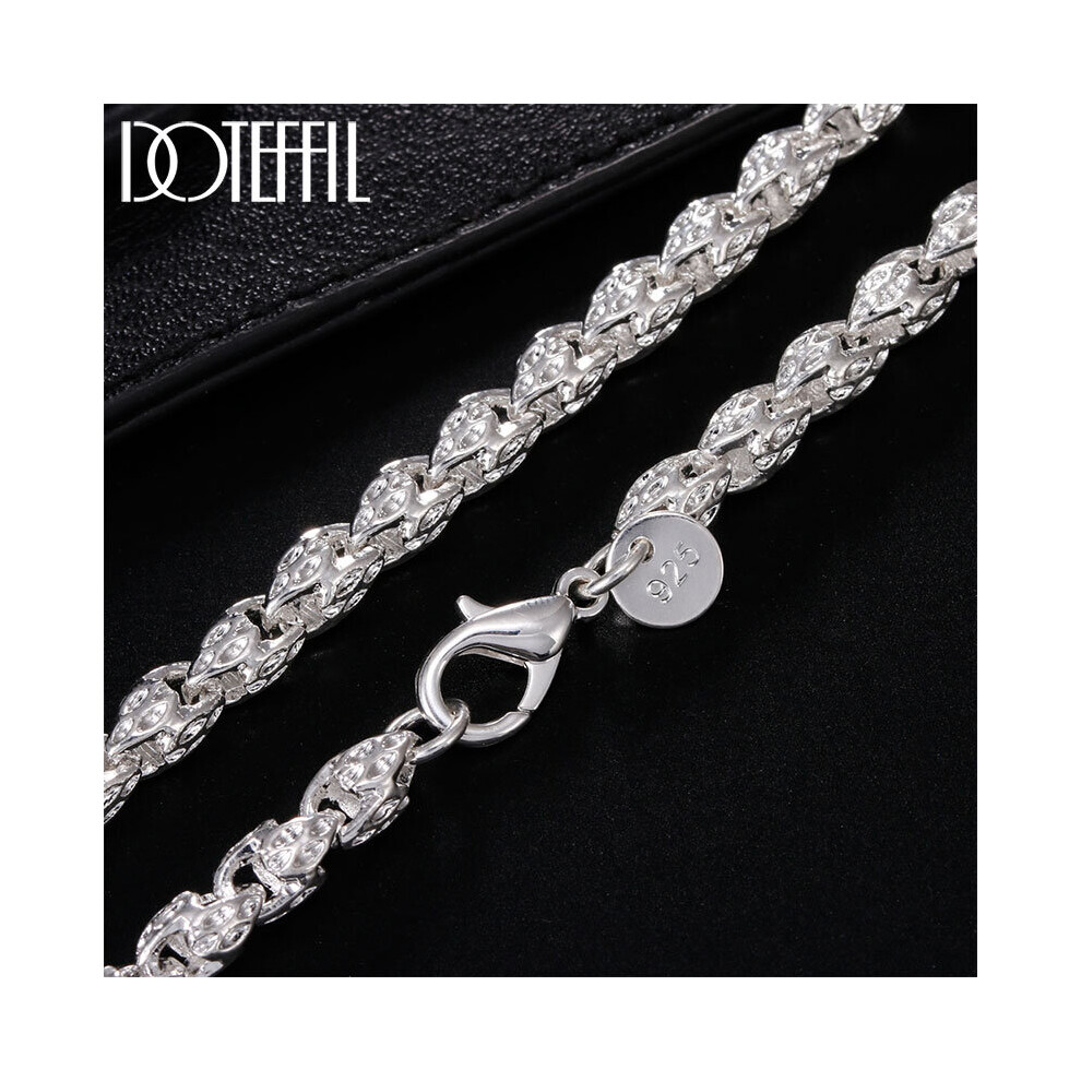 925 Sterling Silver 20/24 Inch 5mm Faucet Chain Necklace For Women Man Wedding Engagement Charm Jewelry