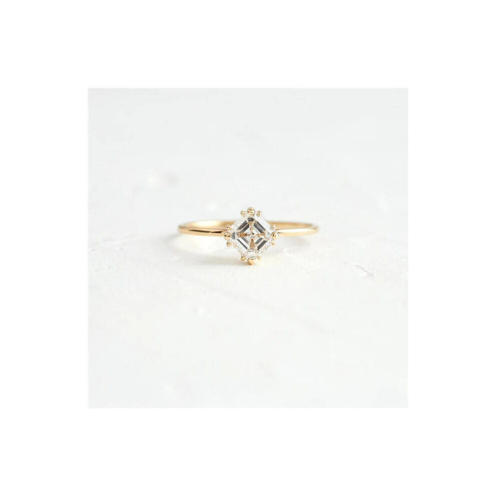 925 Sterling Silver Square Zircon Crystal Rings For Women Oval Round Rhinestone Wedding Engagement Slim Ring-image-OPC-PBRFRVG-NEW