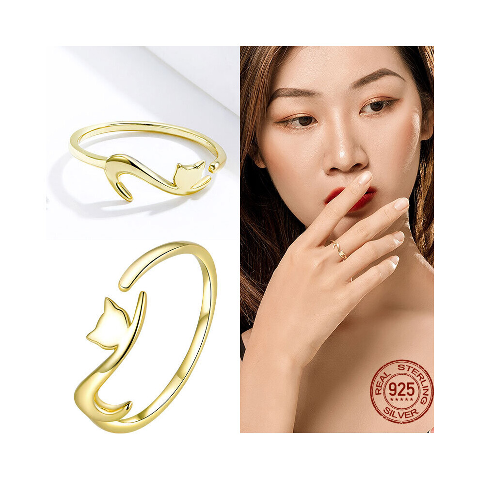 925 Sterling Silver Adjustable Ring Star Moon CZ Hug Love Rose Bird Open Rings For Women Party Jewelry Size 5-9-image-OPC-PBRFT2F-NEW