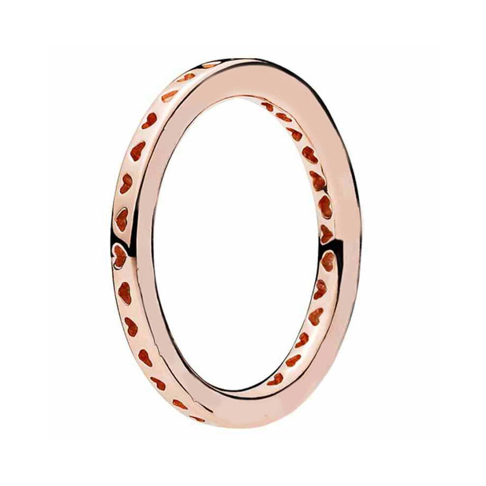 925 Sterling Silver Ring Two-tone Circles Reversible Elevated Heart Signature Thick Band Ring For Women Jewelry Gift-image-OPC-PBRFVCY-NEW