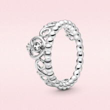 925 Sterling Silver Rings Princess Tiara Crown Sparkling Love Heart ,Jewelry Anniversary CZ Rings for Women Engagement