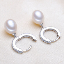 Pearl Earrings Natural Freshwater Pearl 925 Sterling Silver Earrings For Woman Fine Jewelry Drop Earrings
