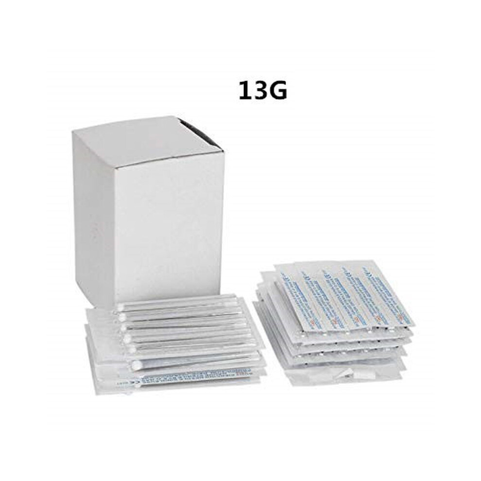 Black,Multicoloured (Black) 10/30/50Pieces Body Piercing Needle Lot Surgical Steel 16G Disposable Sterilized Piercing Needle Tattoo Ear Nose Nipple Pircing