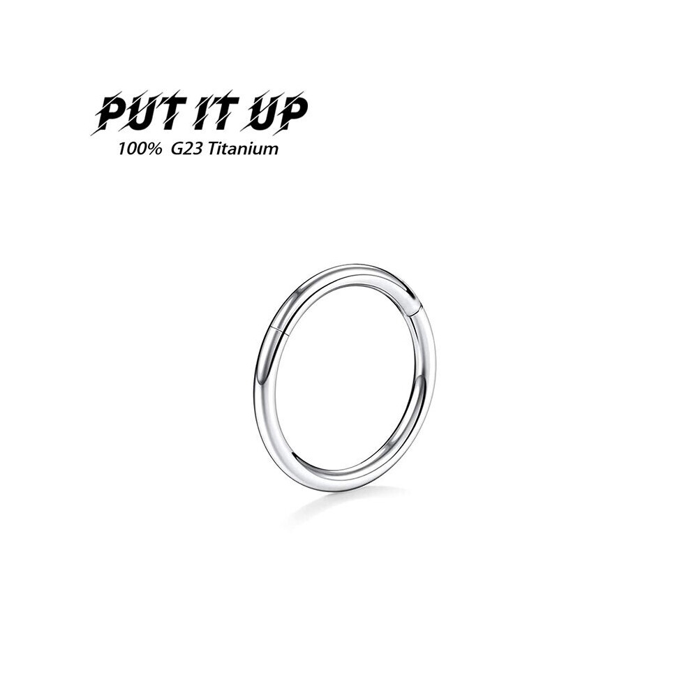 Pink,Multicoloured (Pink) G23 Titanium Nose Piercing F136 Implant Grade 14G 16G 18G 20G Clicker Diaphragm Tragus Piercing Sexy Body Jewelry