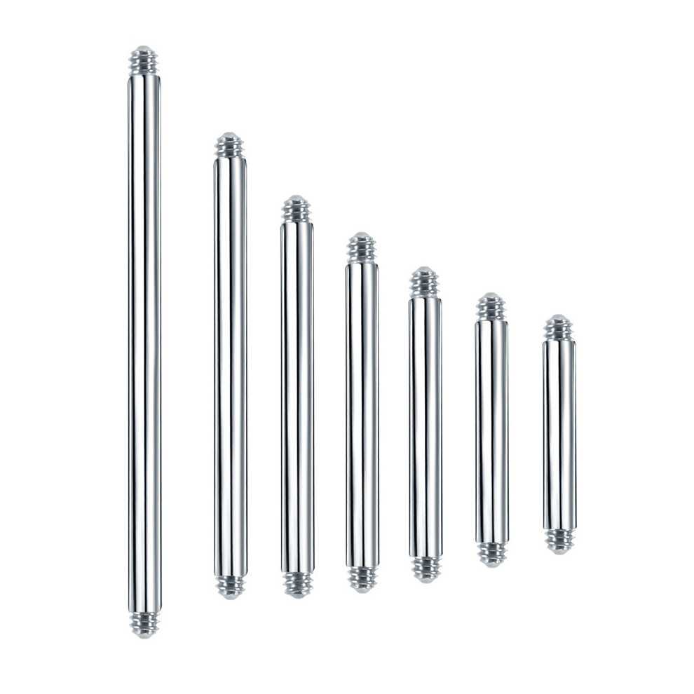 (Multicolour) 100Pcs/lot Steel Earring Studs Barbell Nipple Labret Piercings Nose Eyebrow Ring Screw Ball Replacement Accessories Body Jewelry