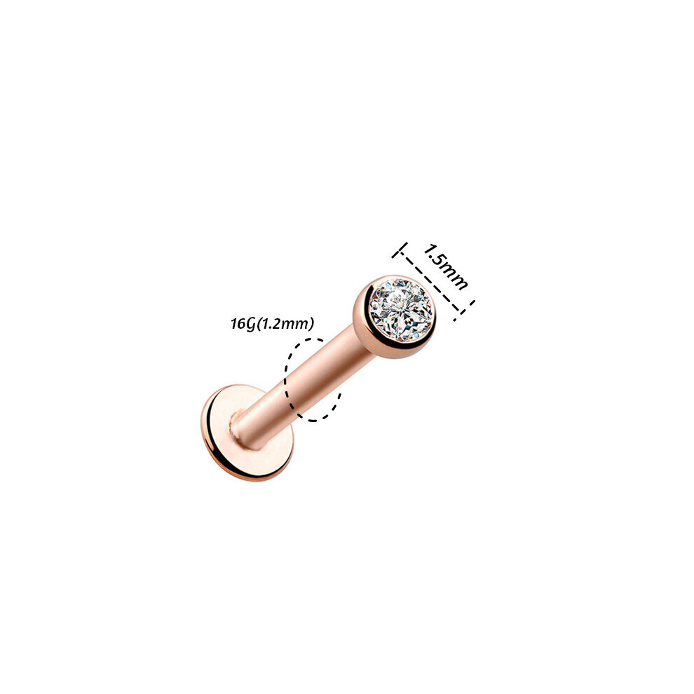 (White) 1Pc 1.5-3mmx6/8mm Tragus Bars Earrings Ring Stud Piercing Surgical Steel Labret piercing Cartilage Tragus Pircing Body Jewelry