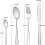 Σετ μαχαιροπήρουνων 24PCS Brushed Silver από ανοξείδωτο χάλυβα Κουτάλι Μαχαίρι Πιρούνι Set 6