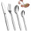 Σετ μαχαιροπήρουνων 24PCS Brushed Silver από ανοξείδωτο χάλυβα Κουτάλι Μαχαίρι Πιρούνι Set 2