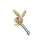 Bunny Ring Nos Piercing Stud Bunny Nase Piercing Crystal Rabbit Šperky Rabbit Cartoon Nariz Piercing Stud Real Piercing 5