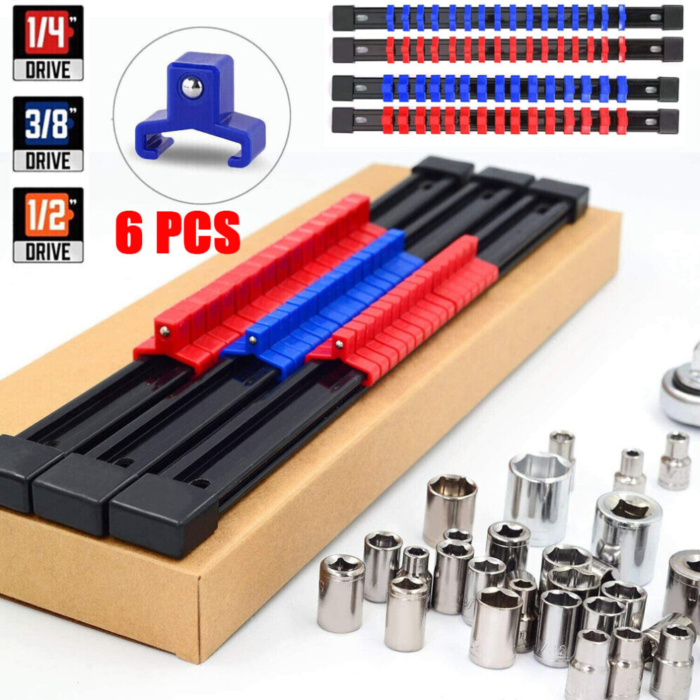 Socket Rail Clips Drive Bits Clip Tray Rack Holder Organizer X6 194936015013