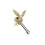 Bunny Ring Nos Piercing Stud Bunny Nase Piercing Crystal Rabbit Šperky Rabbit Cartoon Nariz Piercing Stud Real Piercing 6