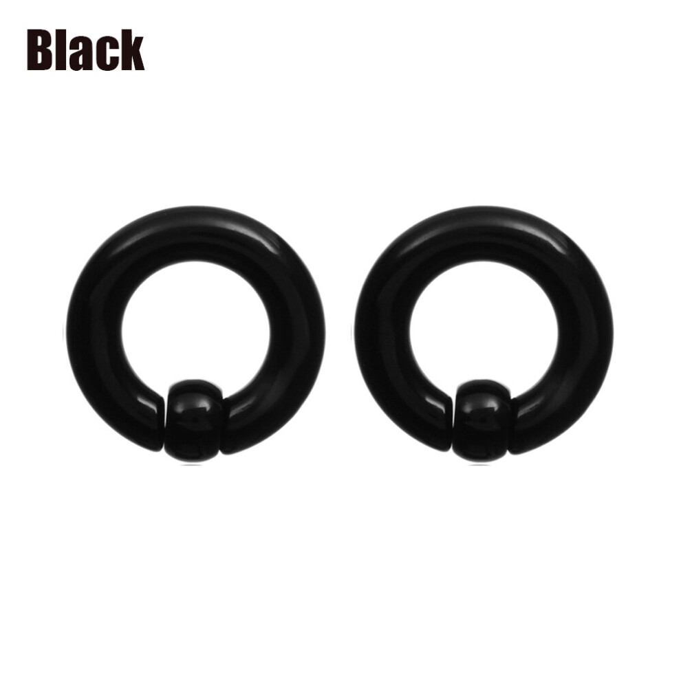 (Green) 2pcs Acrylic BCR Big Large Size Captive Bead Ring Ear Tunnel Plug Expander Gauges Nose Septum Ring Earring Piercing Body Jewelry-image-OPC-PBRG5SX-NEW