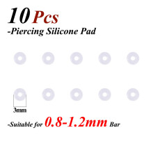 10pcs Silicone Piercing Jewelry Pad Healing Discs Flexible Anti Hyperplasia for Fixed the Cartilage Earring Nose Tongue Lip Ring