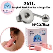 316LSurgical Steel Sterlised Disposable More Safe Even Charming No Pain Ear Piercing Gun Unit ear Stud Display piercing Tool Kit