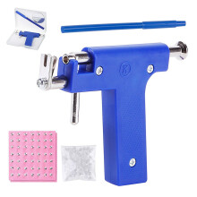 Profession Ear Piercing Gun Body Jewelry Nose Navel Lips Machine Supply Tool Kit Set 98pcs Ear Studs Healthy Safety Sterile