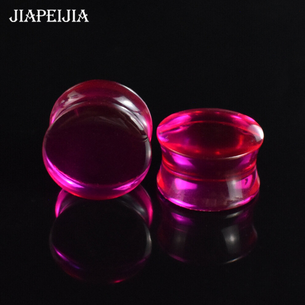 (Red) 6-50mm Big Size Acrylic Ear Gauge Tunnels Plugs Ear Expander Stretcher Body Jewelry-image-OPC-PBRG8BP-NEW