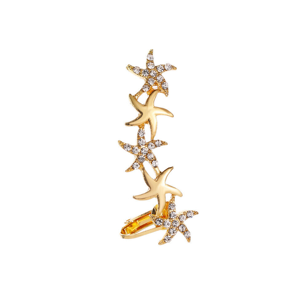 Creative Crystal Rhinestone Stud Earrings For Women Wrap Ear Cuff Clip Earrings Girl Jewelry-image-OPC-PBRG9B2-NEW