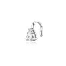 925 Sterling Silver Oval Zircon CZ Earcuff Earring Clips Piercing Women Wedding Jewelry Small Clasp Women Gift