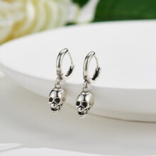 925 Sterling Silver Earrings skull drop Earring Creative Sexy Jewelry For Women Gift
