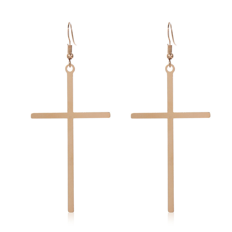 Ethnic Big Cross Long Earrings For Women Drop Earrings Jewelry Bijoux Ethnique Femmes Punk Cross Earring
