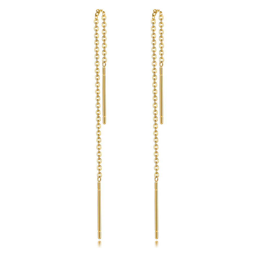 Delicate Japan Long Tassel Linear Chain Earrings for Women, Stainless Steel Ear Line Threader Dangle Earring-image-OPC-PBRGJ7W-NEW