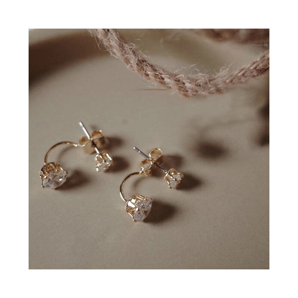 Zircon Front And Back Drop Earrings For Women Jewelry Earings