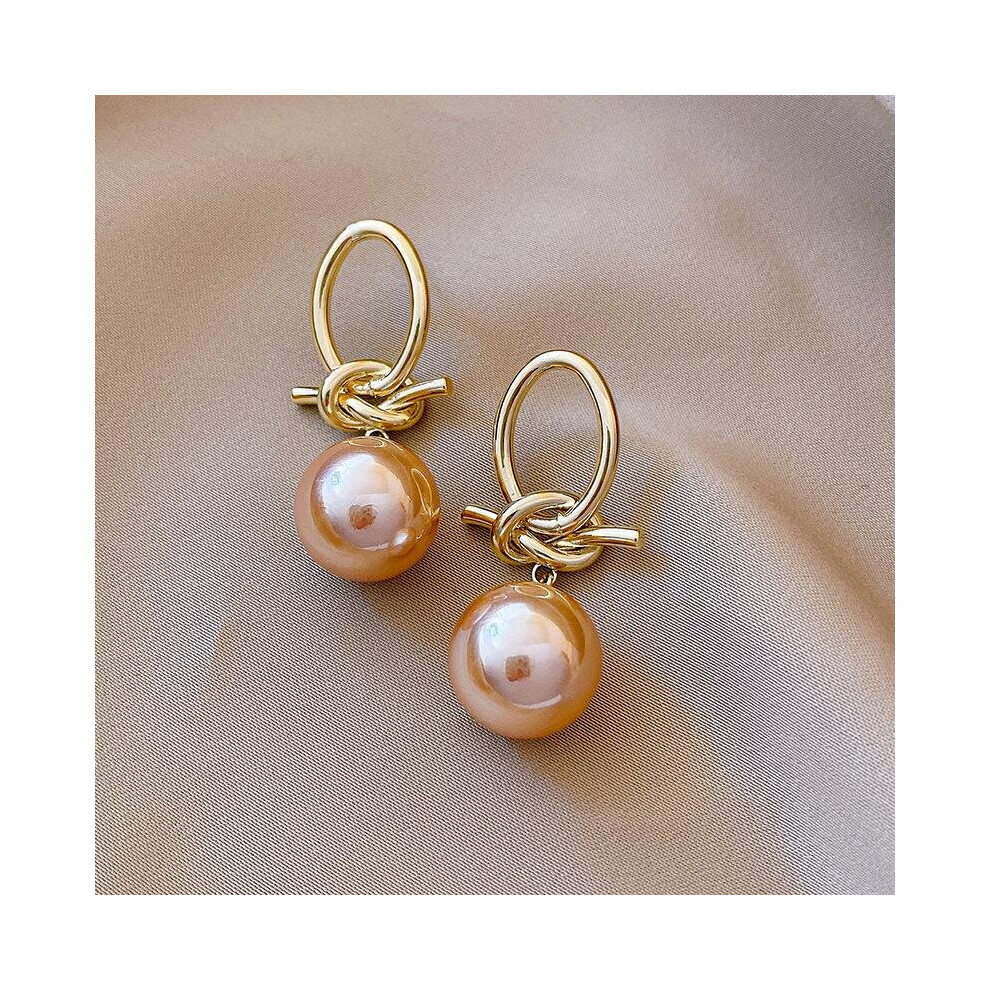 Style Knot Pearl Earrings Versatile Earrings Female Jewelry-image-OPC-PBRGFMP-NEW