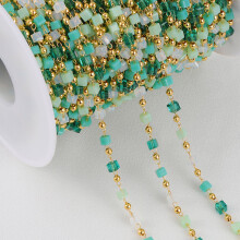 1meter Bohemian Bead Chains for Necklace Choker KC Chain Jewelry Making DIY Women Components High