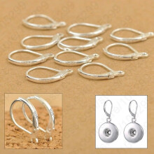 100PCS 925 Sterling Silver DIY Beadings Findings Earring Hooks Leverback Earwire Fittings Components