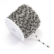 2Meters Stainless Steel Beaded Chain Cable Enamel Bead Ball Necklace Bracelet DIY Jewelry Making Materials Supplies