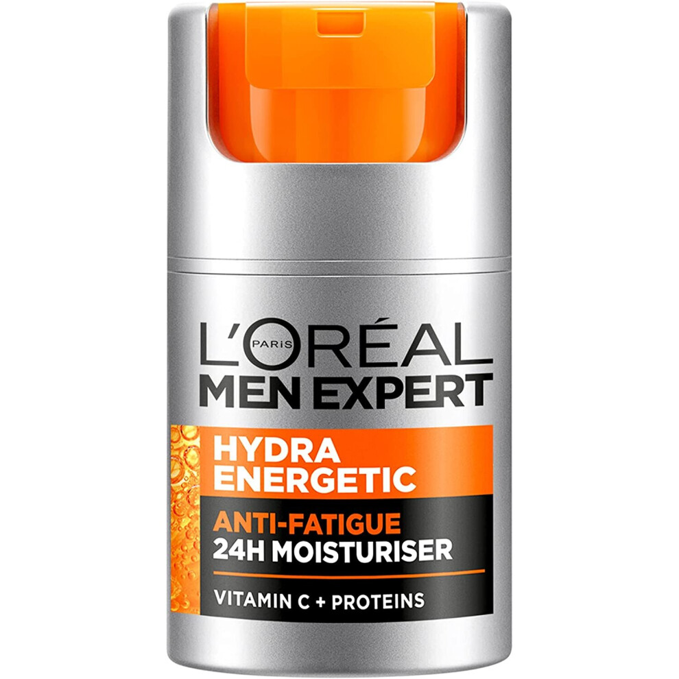 L'Oreal Men Expert Hydra Energetic Anti-Fatigue Moisturiser, with proteins and  Vitamin C - 50ml