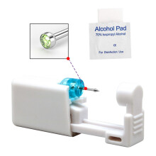1PC Disposable Safe Sterile Nose Piercing Gun Nose Studs Piercing Unit for Women Girls Piercer Tool Body Piercing Jewelry 18G