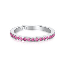 Wong Rain Classic 925 Sterling Silver Lab Sapphire High Carbon Diamonds Gemstone Wedding Band Ring Fine Jewelry