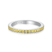 Wong Rain Classic 925 Sterling Silver Lab Sapphire High Carbon Diamonds Gemstone Wedding Band Ring Fine Jewelry