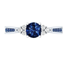Natural Sri Lanka Sapphire S925 Sterling Silver Ring Birthstone Engagement Ring Ladies Gemstone Ring