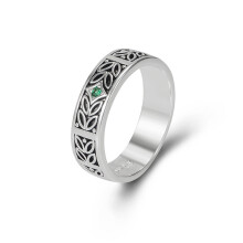 Vintage Women Men Ring 925 Silver Jewelry with Zircon Gemstone Finger Rings Accessories for Wedding Engagement Gift
