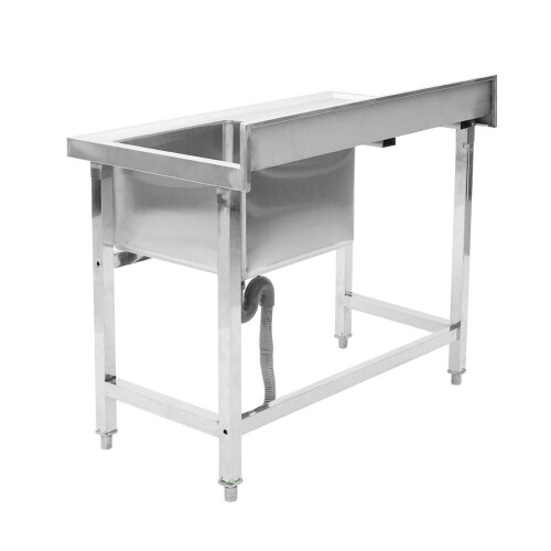Living And Home Free Standing Stainless Steel Kitchen Sink with Platform 2
