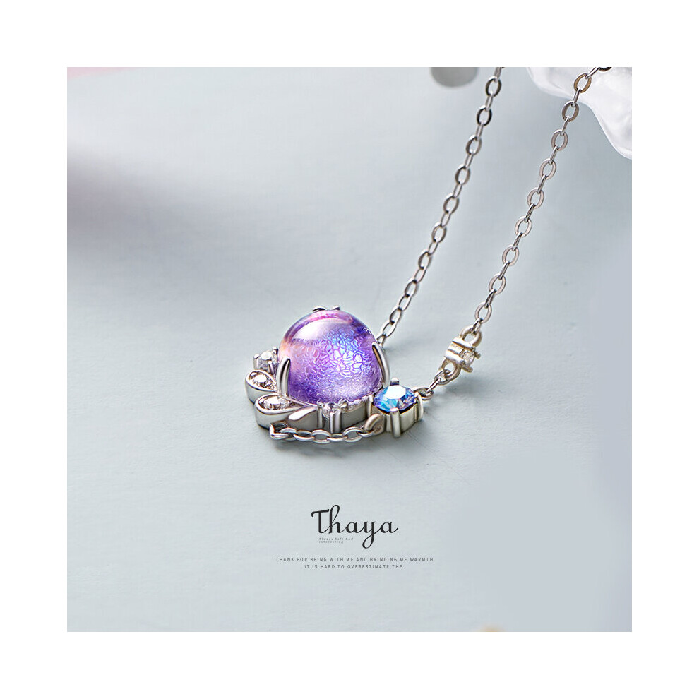 Classic 925 Sterling Silver Bracelet Dream Purple Gemstones Bracelet for Woman Special Jewelry-image-OPC-PBRGSN6-NEW