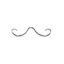 316L Stainless Steel 14G Mustache Shape Taper Septum Piercing Hoop Nose Rings Retainer Body Jewelry