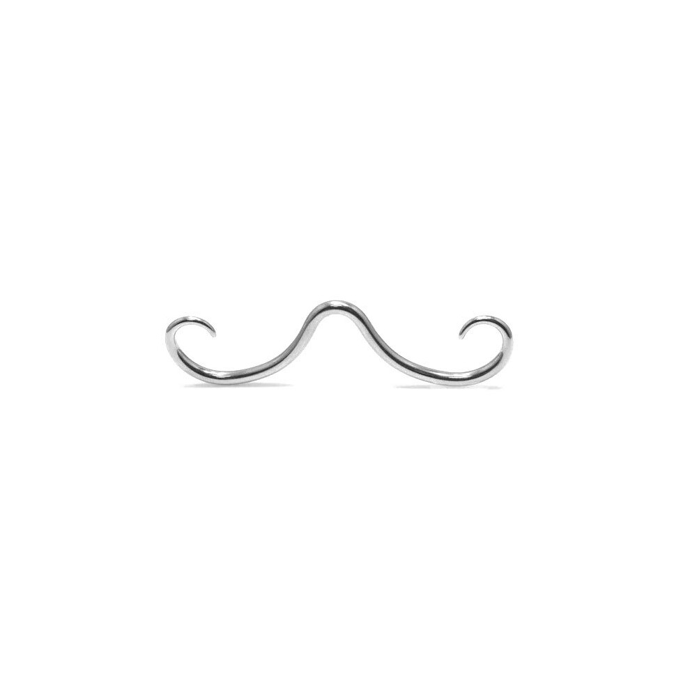316L Stainless Steel 14G Mustache Shape Taper Septum Piercing Hoop Nose Rings Retainer Body Jewelry-image-OPC-PBRGTJG-NEW