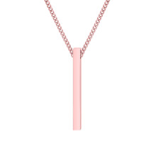 Engraved Bar Necklace & Bracelet Cuff Coordinate Name For Men and Women Personalized Stainless Steel Jewelry Set Gift