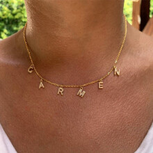 Name Letter Necklaces for Women Girl DIY A-Z Initial Pendant Necklaces Choker Accessories Personalized Jewelry Gift