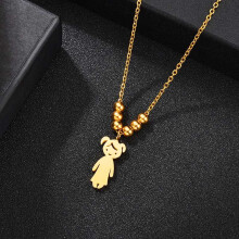(White, 35cm) Acheerup Name Boy Girl Pendant Necklace Stainless Steel Personalized Date Kids Figure Necklaces Family Birthday