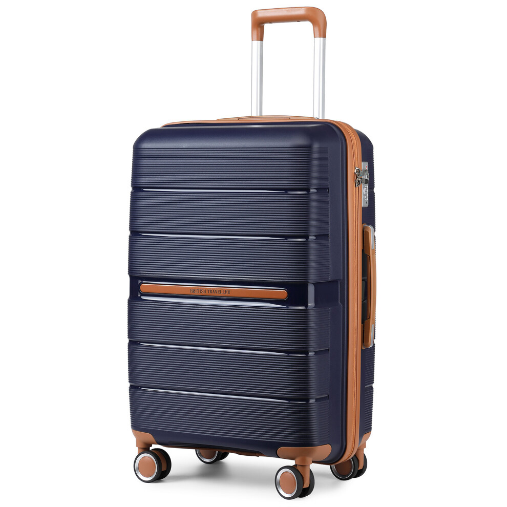 British Traveller (Navy, K2392l Ny 28 Suitcase) Hard Shell Suitcase