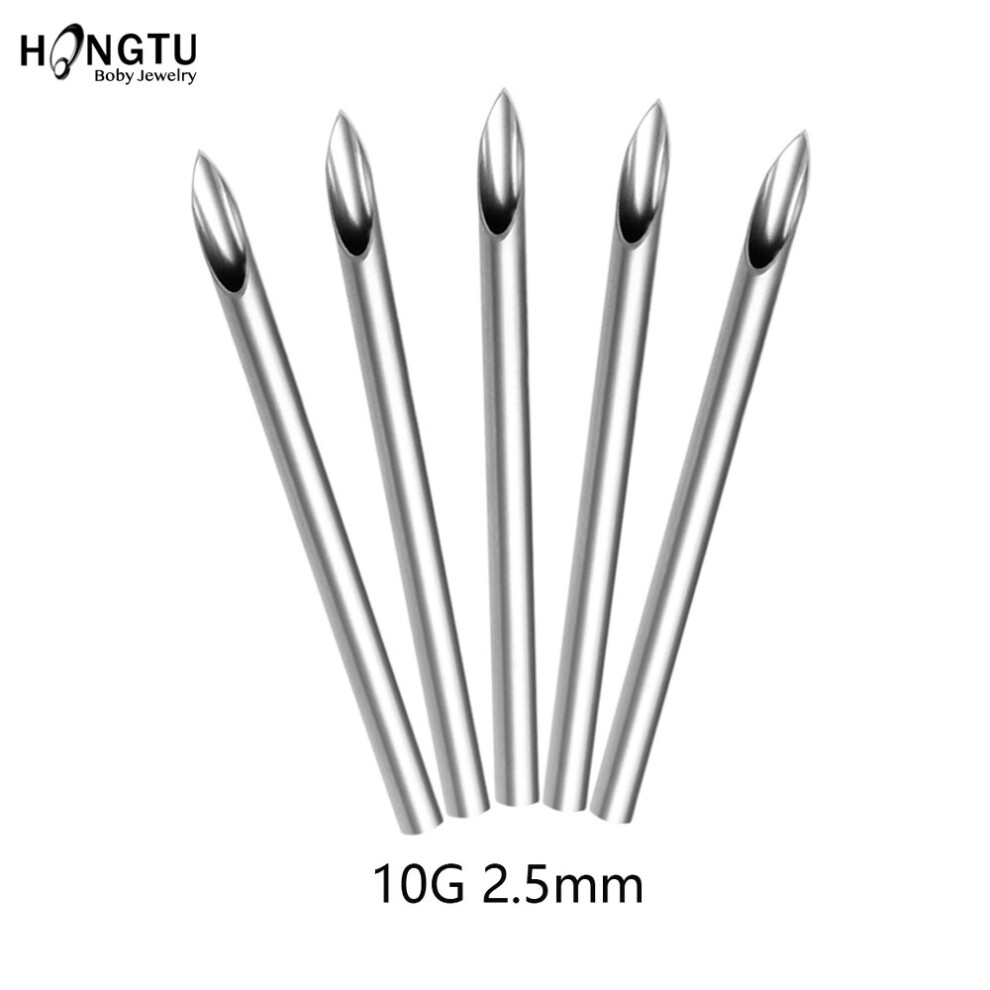 30PCS 10-20G Surgical Steel Sterilized Disposable Piercing Needles For Navel Nipple Ear Nose Lip Tattoo Piercing Kit Tool Supply