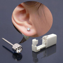 1-40pcs Disposable Ear Piercing Gun Machine Tool Kit Healthy Safety Stainless Steel Sterile Ear Tongue Nose Navel Body Piercer